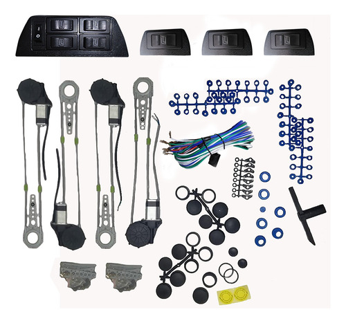 Kit De Vidrios Universales Eléctricos 4 Puertas