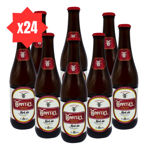 Cerveza Artesanal Estilo Red Ale Beerras 24 Botellas 355ml