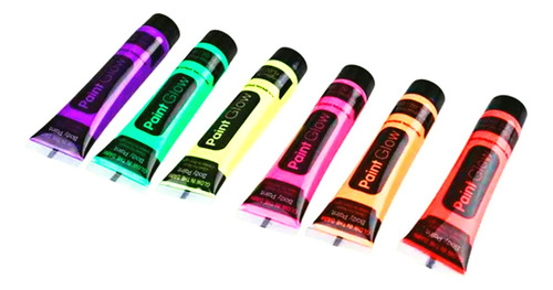 Pintura Para Cara Fluo Neon 25ml - X4 Colores - Tutti