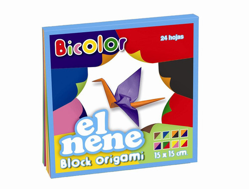 El Nene 9082 Block Origami Bicolor X24 Hojas