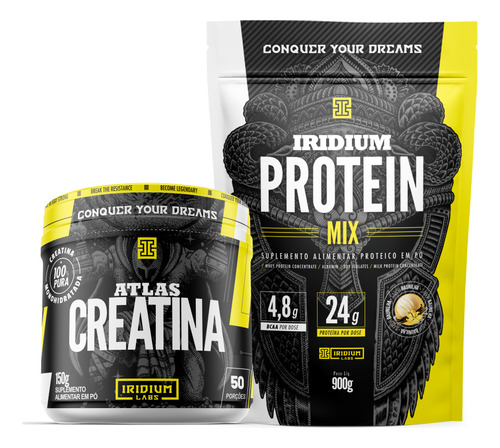 Kit Whey Protein Mix + Atlas Creatina 150g - Iridium Labs