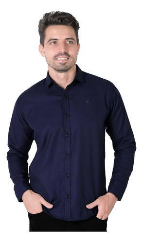 Camisa Casual Slim Hombre Azul Stfashion 50504239