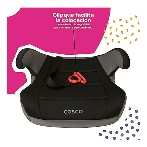 Cosco Autoasiento Booster Rise Lx Fossil Black