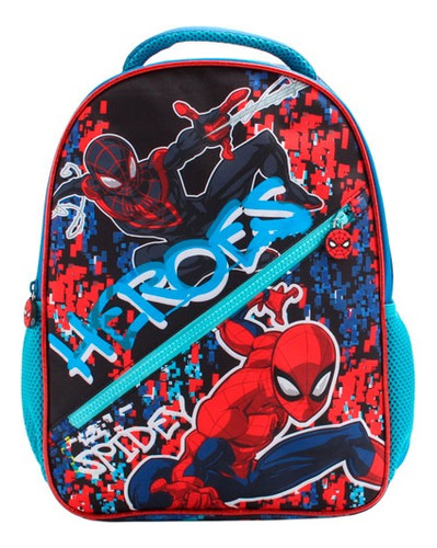 Mochila Escolar Spiderman Hombre Araña Marvel Heroes Color Unico Diseño De La Tela Liso