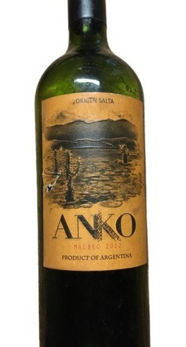 Vino Anko Malbec  Salta Cosecha 2012!!!