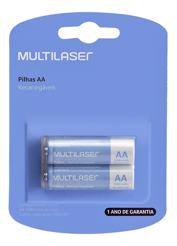 Pilhas Recarregáveis Aa Multilaser