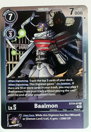 Carta Baalmon St14-07 R Digimon Tcg Deck Beelzemon (Usado)