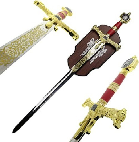Espada Rey Salomon Con Base De Madera 120cm