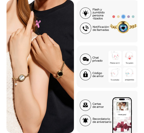 Pulsera Táctil De Larga Distancia Totwoo Soulmate Para Parej