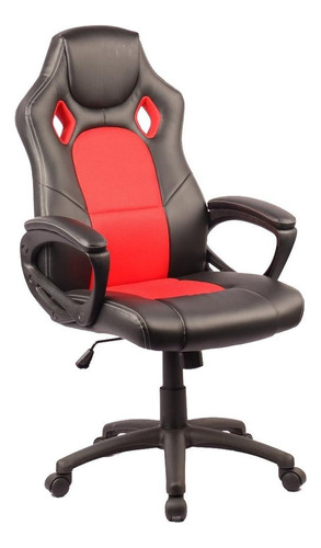 Sillón Ads Gamer Stone Reclinable Color Rojo