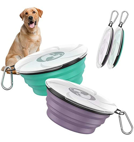 Pawaboo Tazones Plegables Para Perros, - L a $34475