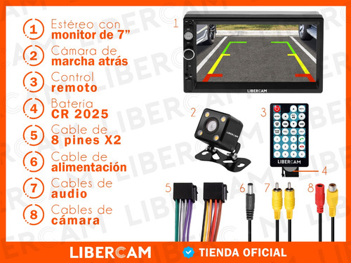 Stereo Con Pantalla Tactil 7 Bluetooth Camara Retroceso
