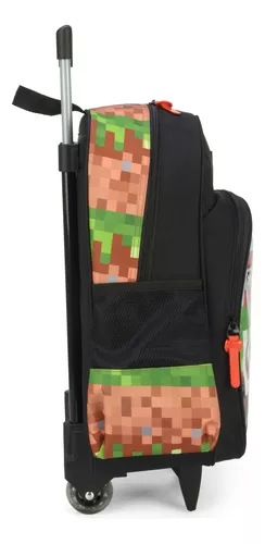 Mochila escolar grande Up4you de Minecraft con cochecito y rueda