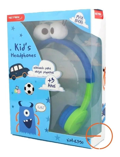 Auricular Kids Monster Niños C/prot De Vol -netmak - Aj Hog