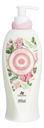 Hidratante com Óleo Essencial Corporal Rosas Davene Frasco 300ml