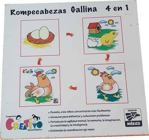 Rompecabezas De Crecimiento (gallina 4 En 1)