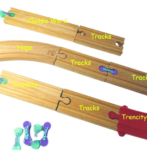 Tracks Pack 5 Bifurcaciones Brio Hape Trencity Color Marrón claro Personaje Bifurcaciones y desvios s con Trencity Brio Hape