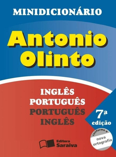Livro Minidicionário Antonio Olinto Inglês Português