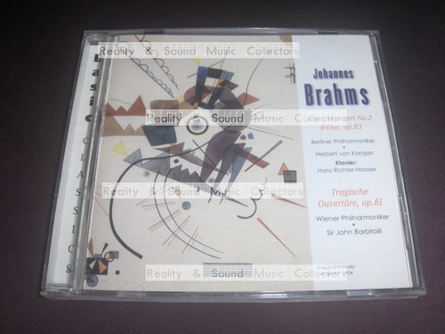 Johannes Brahms Klavierkonzert 2 Tragische Ov 81 Cd Trax 98 (Usado)