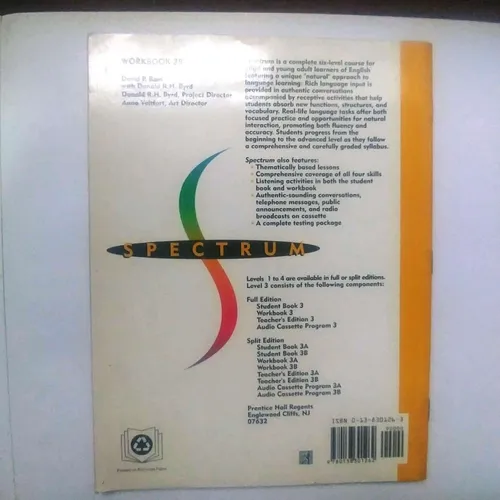 Spectrum Workbook 3b A Communicative Course In English (Usado)
