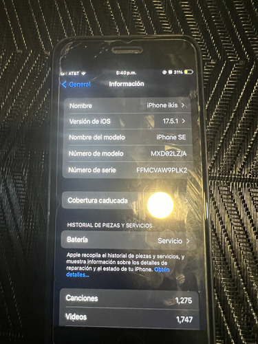 Apple iPhone SE (2da Generación) 128 Gb - Negro (Usado)