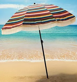 Sombrilla De Playa Beachbrella, Con Bolsa De Flecos Y Bandol