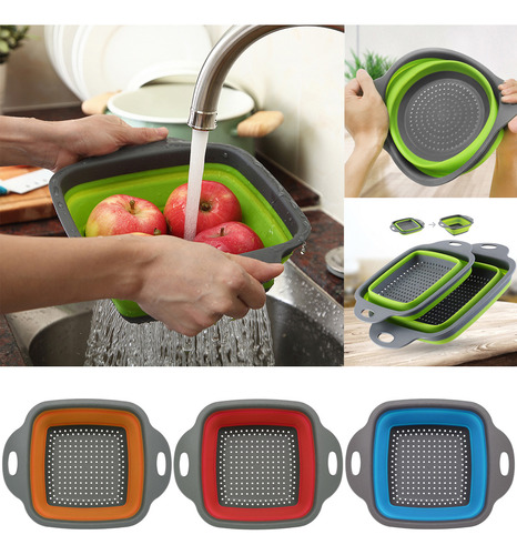 Colador De Silicona Plegable Para Cocina Y Uso
