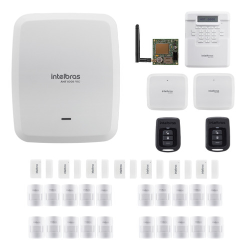 Kit Sirene Sensor Presença Wifi Sem Fio Alarme Amt 8000 Pro 