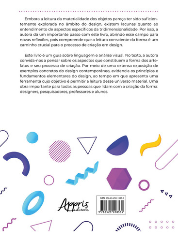 Morfologia do Objeto: Fundamentos e Análise Visual dos Artefatos Tridimensionais, de Silveira, Nathalie Barros da Mota. Editorial Appris Editora e Livraria Eireli - ME, capa mole em português, 2022