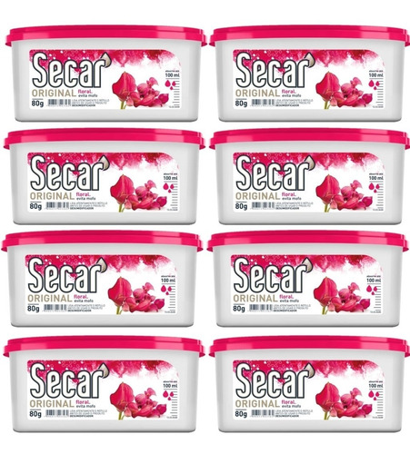 8 Unid. Anti Mofo Secar 80g Floral Desumidificador Gavetas