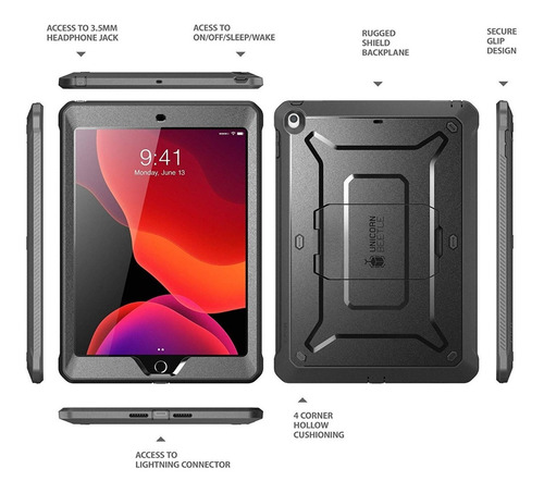 Imagem 3 de 8 de Capa Case Apple iPad 9 10.2 Pol. Supcase Unicorn Beetle Pro