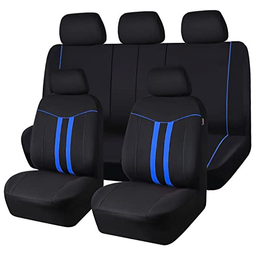 Juego Completo De Fundas De Asiento De Coche De Tela Di...