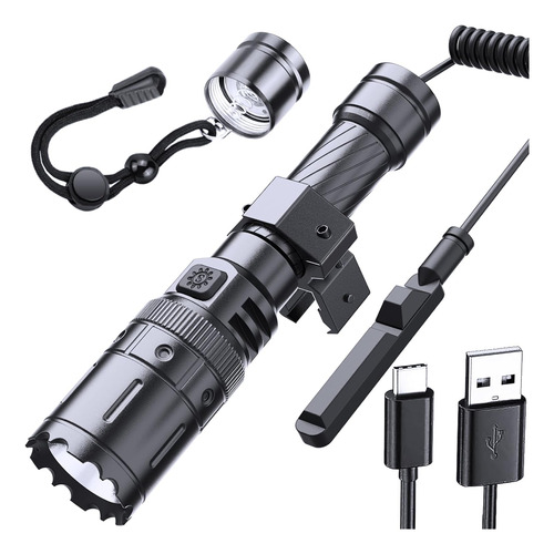 Linterna De Montaje En Riel De 5000 Lm, Linterna Airsoft Usb