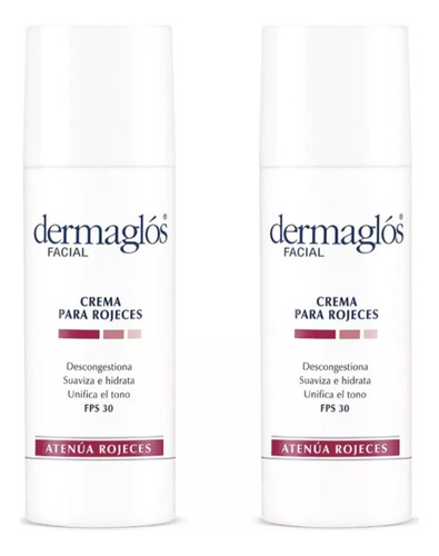 Combo X 2 Dermaglos Emulsion Fps 30 Para Rojeces 50 Ml