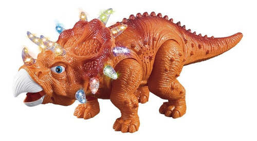 Dinossauro C/ Luz Som E Movimento Anda Tricerátopo Brinquedo