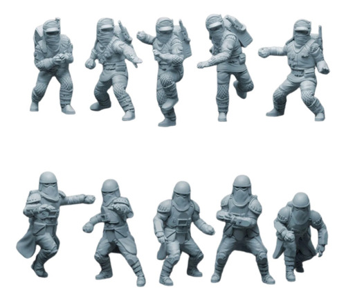 Set De 10 Figuras Rebeldes Y Snowtroopers Star Wars Legion