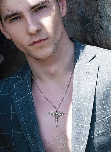 Celestia Collar Caduceo Joyería De 7 Chakras Hombres Mujeres