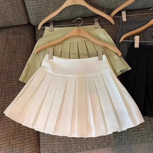 Minifalda Plisada En Forma De A Para Niñas, Estilo Escolar
