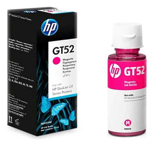 Botella De Tinta Hp Gt52 Color Magenta M0h55al