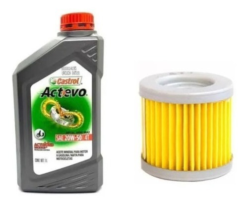 Kit Aceite Castrol + Filtro Aceite Gn En 125 Suzuki El Tala