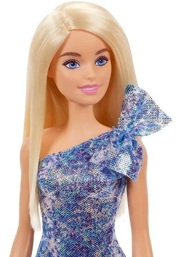 Muñeca Barbie Glitz Vestido Azul Mattel