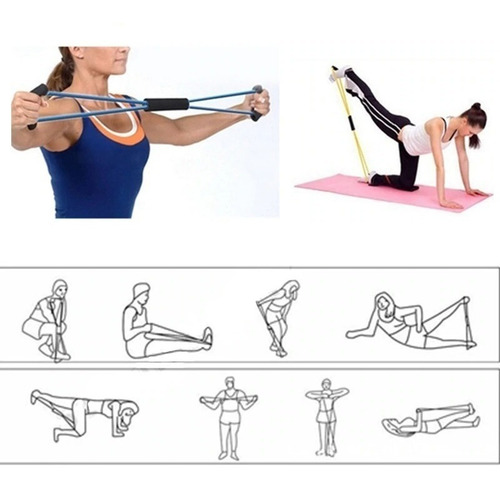 Treine Elástico Tensão Exercícios Ombro Biceps Triceps Ombro