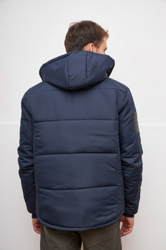 Imagen 3 de 5 de Campera De Abrigo Con Cuerina Tipo Chaqueta