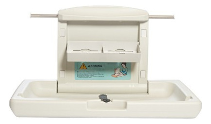 Cambiador De Pared Rebatible Plegable Compacto Para Bebes Blanco Corazones