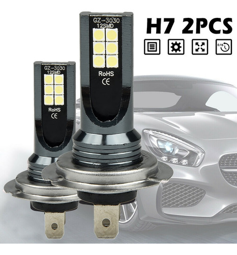 Kit De 2 Faros Led H7 De 110 W, 6000 K, Canbus, Sin Errores