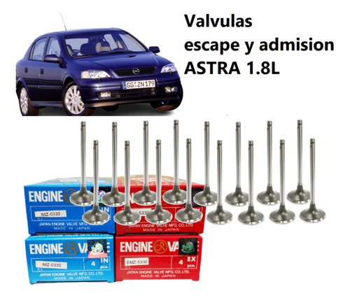 Valvula Motor Admision Chevrolet Astra 1.8 16v Doch 01 06