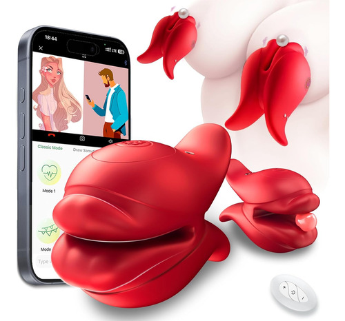 Vibrador Abrazadera Para Pezones 10 Modos Con App Y Control