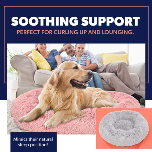 Active Pets Plush Calming Dog Bed, Donut Dog Bed Para Perros