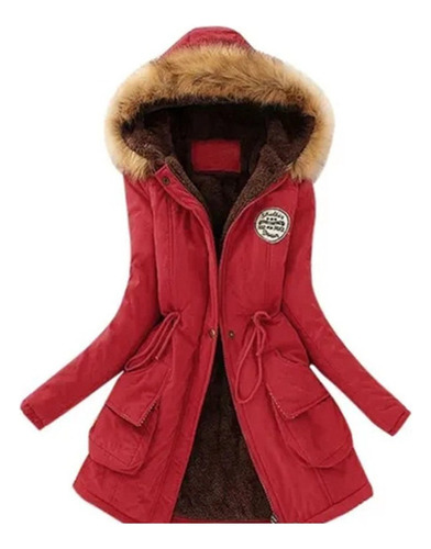 Parka Para Mujer Con Capucha Térmica Delgada Y Elegante