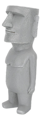 Dibujo Animado De Estatua De Piedra Con Decoración De Moai